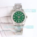 Swiss Quality TW Rolex Oyster Perpetual 31mm Green Face Stainless Steel Ladies Replica Watch 